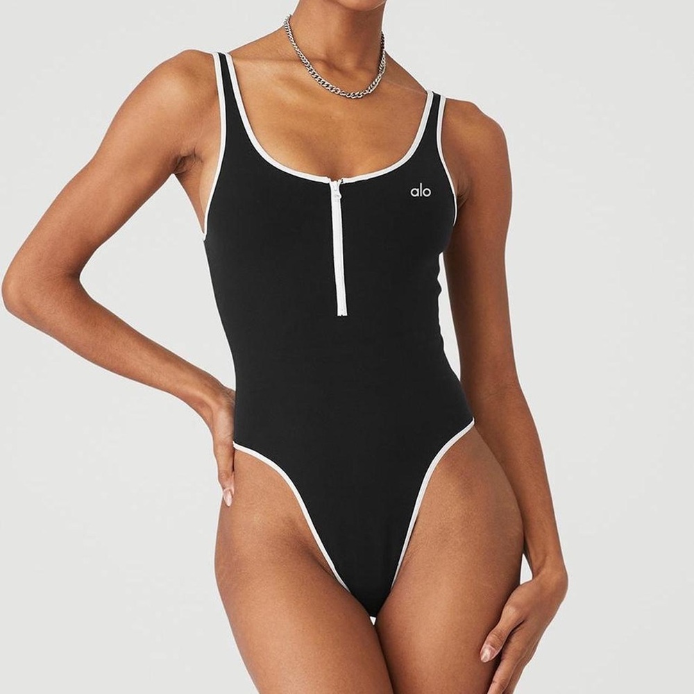 Alo supernova bodysuit with zipper